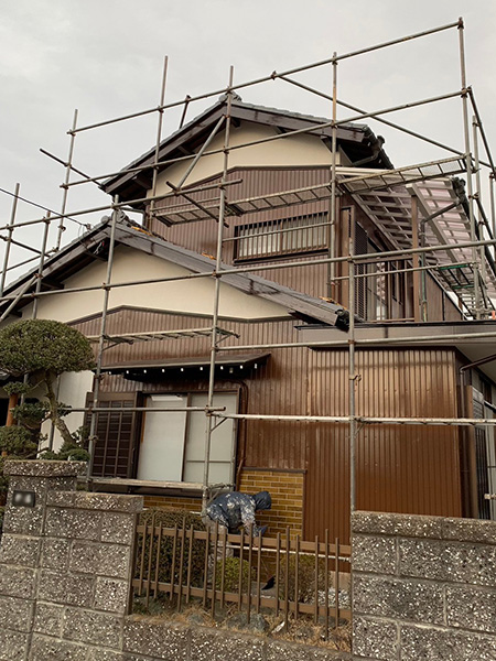 千葉県市原市平田 K様邸 外壁塗装・木部あく洗い(2)