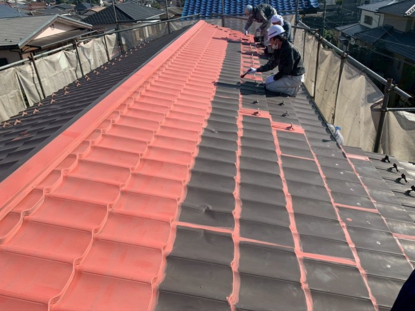 船橋市三咲A様邸外壁塗装・屋根塗装・大工工事｜近隣で工事したお客様からの紹介_屋根塗装 (4)