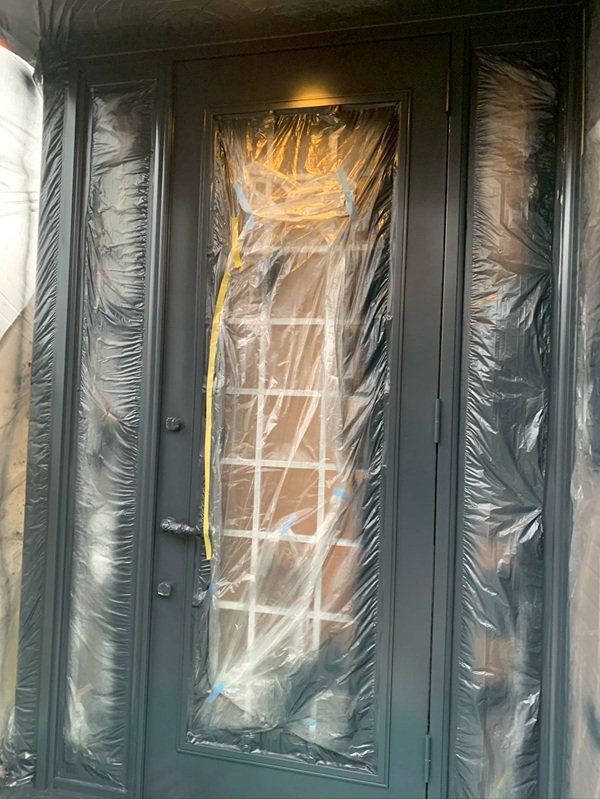 船橋市三咲S様邸|玄関ドア塗装 (1)