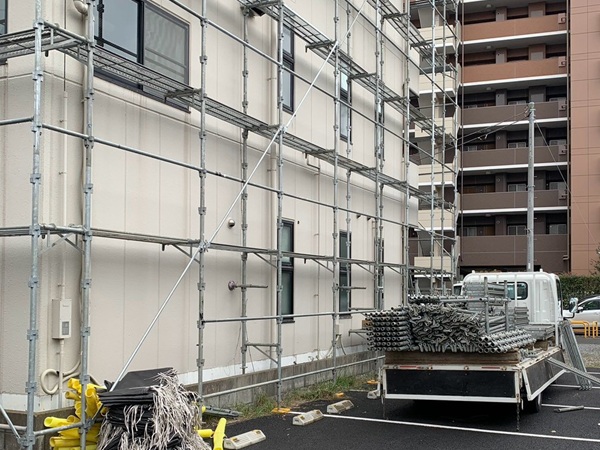 鎌ヶ谷市東道野辺・N建築工業様ビル外壁塗装工事(ひび割れ補修・シーリング補修など) (4)